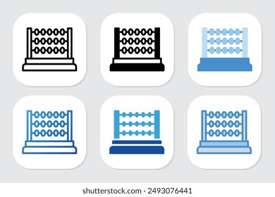 iconos de ábaco con varios estilos de diseño