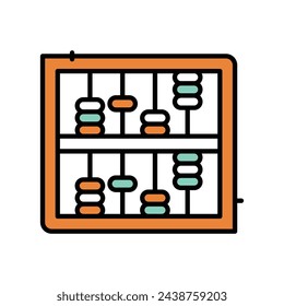 Abacus icons vector strock illustration
