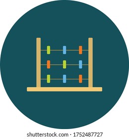 Abacus icon.trendy school icon on Green background for web graphic