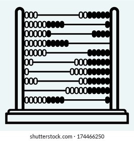 Abacus. Image isolated on blue background