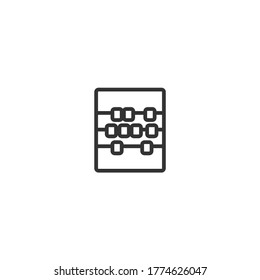 abacus isolated line icon for web and mobile