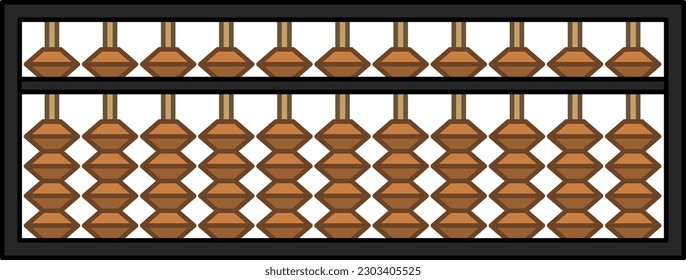 An abacus isolated vector illustration.