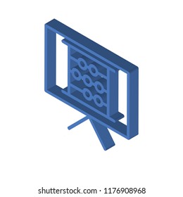 Abacus isometric left top view 3D icon