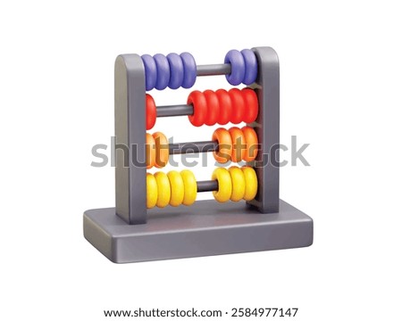 Abacus for Kids icon 3d render illustration