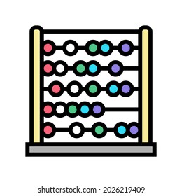 abacus kindergarten color icon vector. abacus kindergarten sign. isolated symbol illustration
