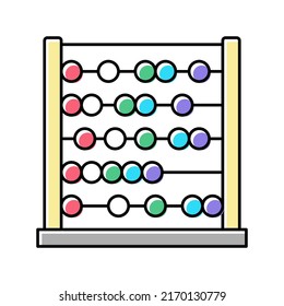 abacus kindergarten color icon vector. abacus kindergarten sign. isolated symbol illustration