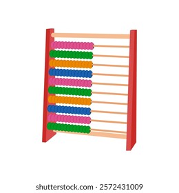 Abacus, Kindergarten Isolated Vector Illustration