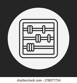 Abacus line icon