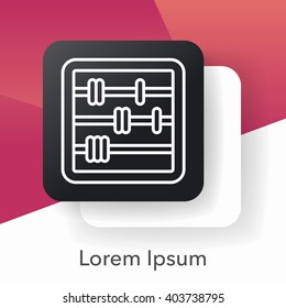 Abacus line icon