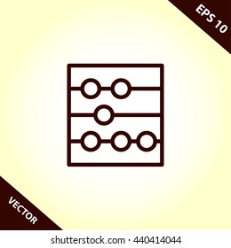 abacus line icon