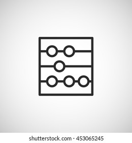 abacus line icon