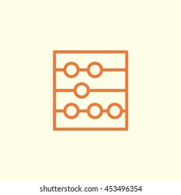 abacus line icon