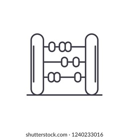 Abacus line icon concept. Abacus vector linear illustration, symbol, sign