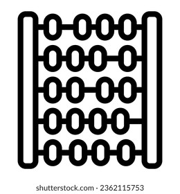 Abacus line icon, education and school concept, School abacus sign on white background, Abacus wood toy icon in outline style for mobile concept and web design. Vector graphics