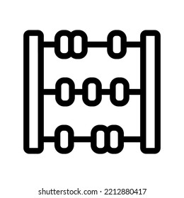abacus line icon illustration vector graphic