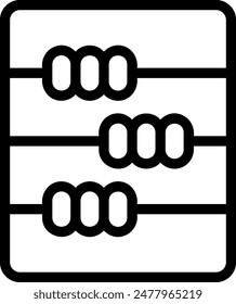 Abakus-Linie Symbol Illustration Vektorgrafik