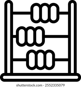 abacus line icon illustration vector