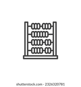 Abacus line icon. linear style sign for mobile concept and web design. Abacus outline vector icon. Symbol, logo illustration. Vector graphics