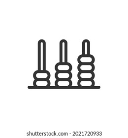 Abacus line icon in trendy style. Stroke vector pictogram isolated on a white background. Abacus premium outline icons.