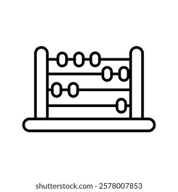 abacus line icon icon vector illustration, pictogram isolated on white background. color editable