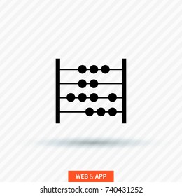 abacus line vector icon