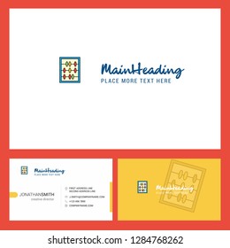 Abacus Logo design with Tagline & Front and Back Busienss Card Template. Vector Creative Design