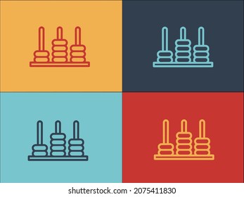 Abacus Logo Template, Simple Flat Icon Of abacus,count,mathematics