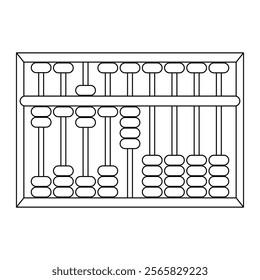 Abacus for manual calculation [School supplies illustration]