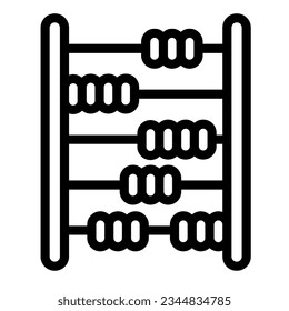 Abacus, math, counting, counter, arithmetic line icon, education concept, accounting vector sign on white background, outline style icon mobile concept web design. Vector graphics.