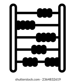 Abacus, math, counting, counter, arithmetic solid icon, education concept, accounting vector sign on white background, glyph style icon for mobile concept and web design. Vector graphics
