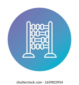 abacus math device degraded style vector illustration design
