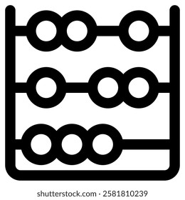 Abacus Math Icon for Banking Bank Finance