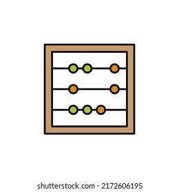 abacus, ilustración de línea matemática. de los iconos de la ilustración educativa. Los signos, símbolos se pueden utilizar para web, logotipo, aplicación móvil, interfaz de usuario, UX