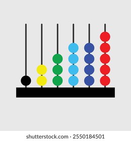 Abacus Mathematics Counting Frame icon on white background