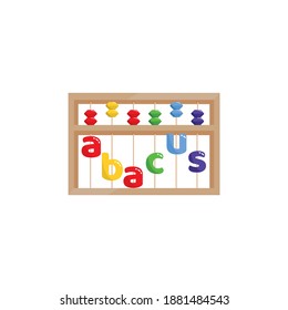 Abacus for mental arithmetic. Abacus. Children's education. Early expansion. Flat vector illustration. Abacus logo emblem. 