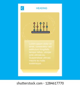 Abacus  mobile vertical banner design design. Vector