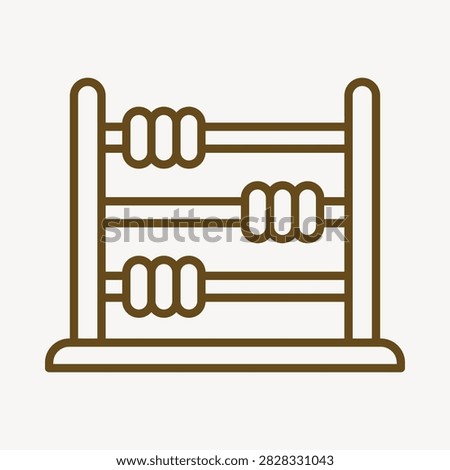 Abacus modern flat cute vector illustration colorful background.eps