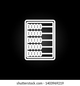 Abacus neon icon. Elements of education set. Simple icon for websites, web design, mobile app, info graphics