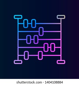 abacus nolan icon. Simple thin line, outline vector of Education icons for UI and UX, website or mobile application on dark blue gradient background