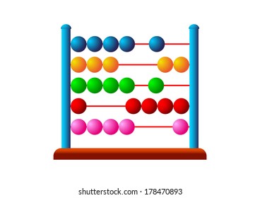 Abacus on white background