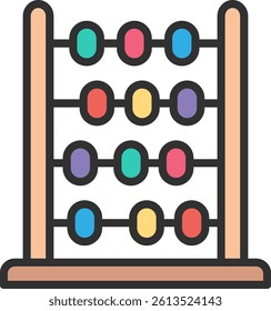 Abacus Outline Filled Style Icon