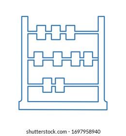 Abacus outline icon, calculate, mathematics