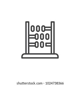 Abacus outline icon. linear style sign for mobile concept and web design. Arithmetic simple line vector icon. Symbol, logo illustration. Pixel perfect vector graphics
