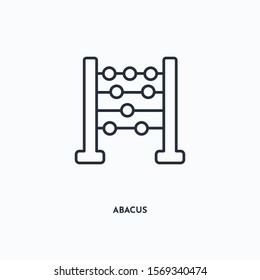 Abacus outline icon. Simple linear element illustration. Isolated line Abacus icon on white background. Thin stroke sign can be used for web, mobile and UI.