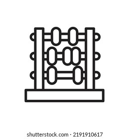 Abacus Outline Icon Vector Illustration Stock Vector (royalty Free 