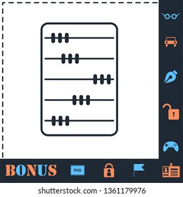 Abacus. Perfect icon with bonus simple icons