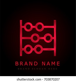 Abacus red chromium metallic logo