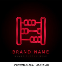 Abacus red chromium metallic logo