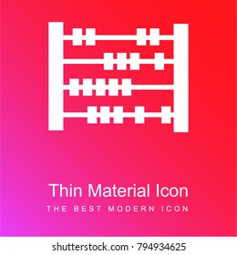 Abacus red and pink gradient material white icon minimal design