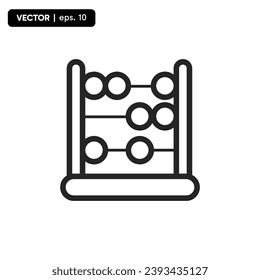 Icono de Abacus Sempoa en un estilo moderno y plano aislado en el fondo blanco. Símbolo de página de icono Abacus para tu diseño de sitio web Icono de Calender, aplicación, UI. Icono de calendario de la ilustración del vector, EPS10.